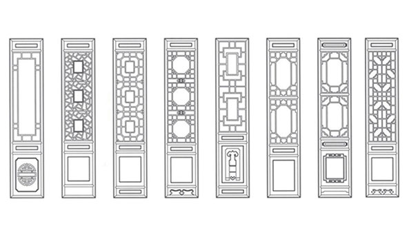 叠彩喜迎门中式花格CAD设计图样式大全